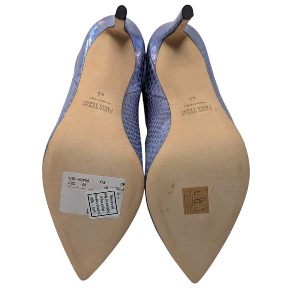 Paris Texas Slouch Boots | Iridescent Holographic Snakeskin | Size EU 40 US 10 - Picture 6 of 7